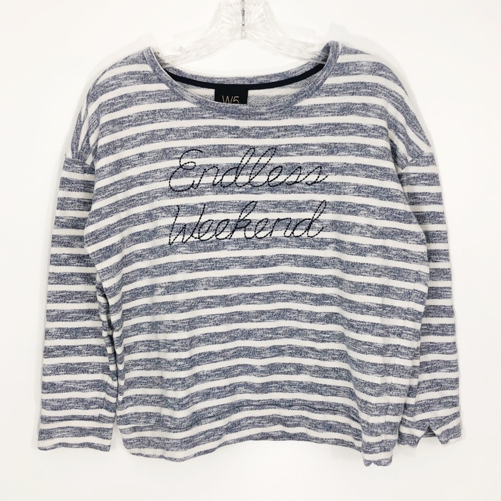 4/$25 W5 Concepts “Endless Weekend” Nautical Stripe Pullover